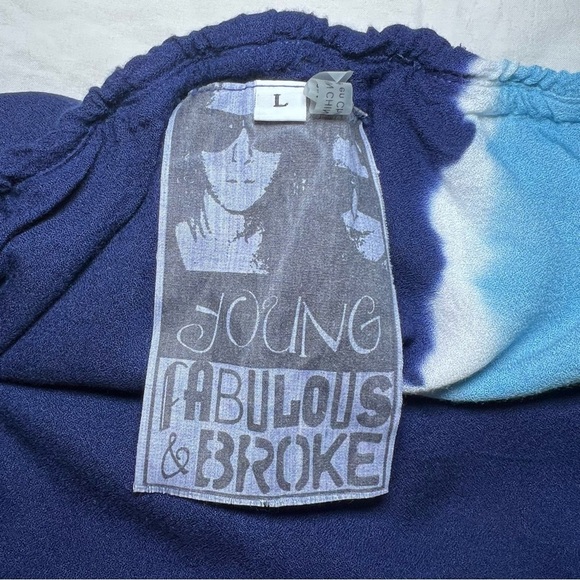 Young Fabulous & Broke Tie Dye Mini Halter Dress with Elastic Waist - Picture 5 of 7